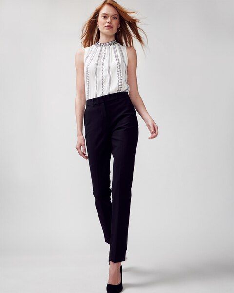 Petite Comfort Stretch Slim Ankle Pants | White House Black Market