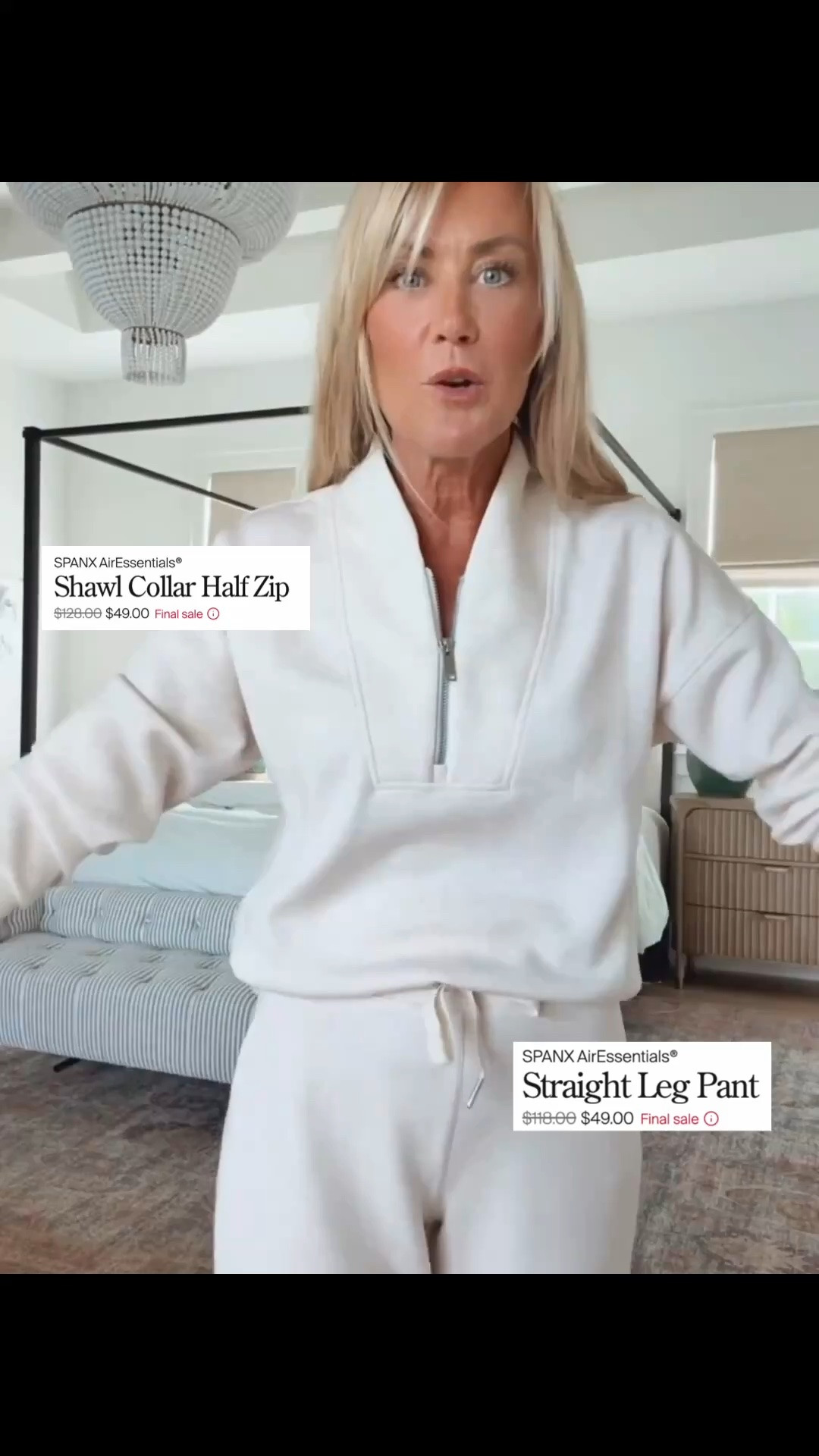 SPANX is running some crazy deals this weekend!
Half zip: xs
Straight leg pants: small

#LTKSaleAlert #LTKOver40 #LTKSeasonal