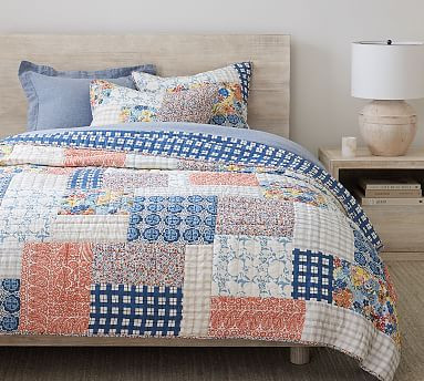 Lana Handcrafted Patchwork Cotton Quilt | Pottery Barn (US)