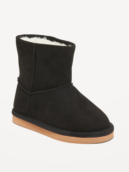 Faux-Suede Sherpa-Lined Boots for Toddler Girls | Old Navy (US)