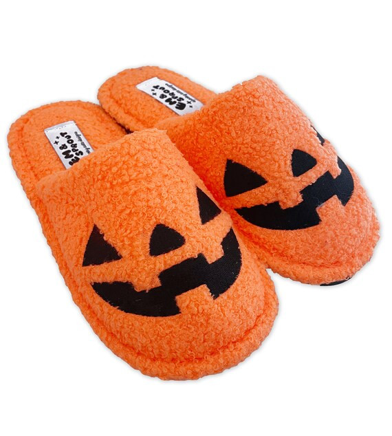 Orange Jack O Lantern Halloween Slippers  Sizes 6 to 12 - Etsy | Etsy (US)