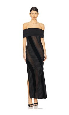 Anna October Pauline Maxi Dress in Black from Revolve.com | Revolve Clothing (Global)