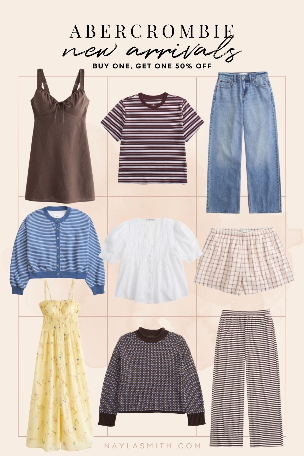 Abercrombie summer to fall new arrivals BOGO 50% off sale! Butter yellow maxi dress, wide leg jeans, striped tee, white lace tee, rollneck sweater

#LTKsale #LTKdresses #LTKjeans