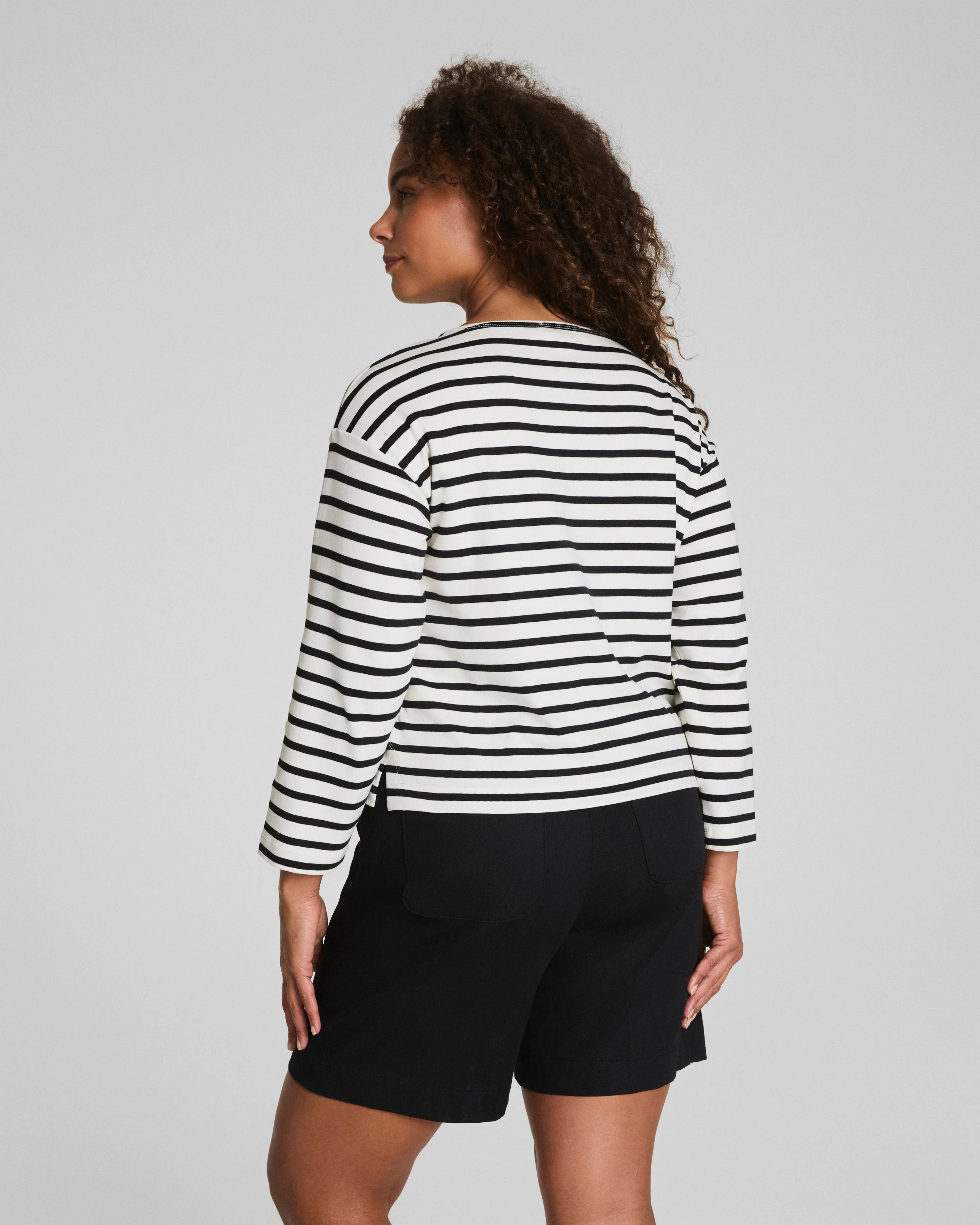Boatneck Top | Long Sleeve Cotton Essential | SPANX | Spanx