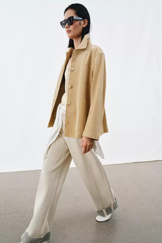 ZW COLLECTION LIMITED EDITION SUEDE LEATHER JACKET | Zara US