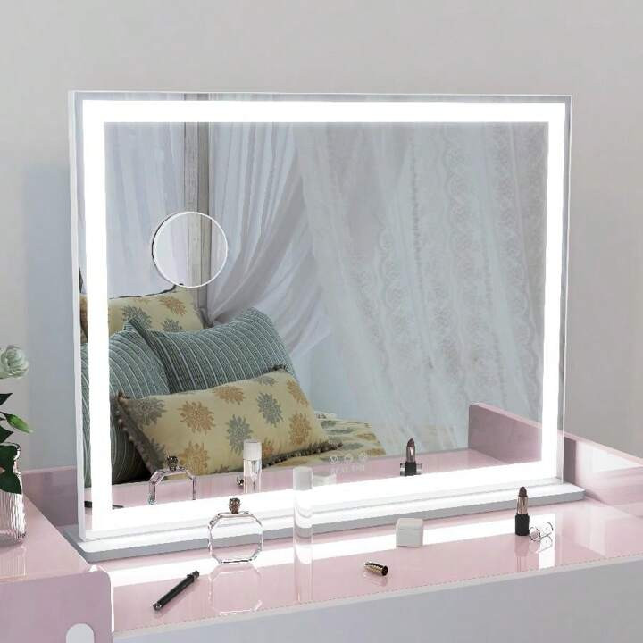 BEAUTME Large Vanity Mirror With Light Strip, 28" X 22" Hollywood Makeup Mirror With Light, Dress... | SHEIN