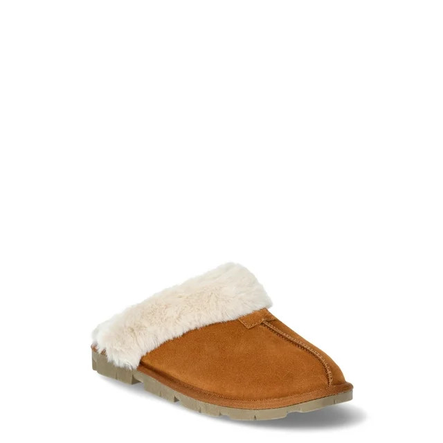 Joyspun Women's Suede Clog Slippers, Sizes 6-11 | Walmart (US)