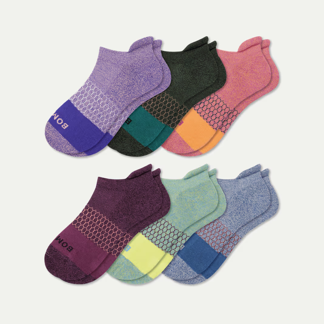 Youth Marl Ankle Sock 6-Pack | Bombas