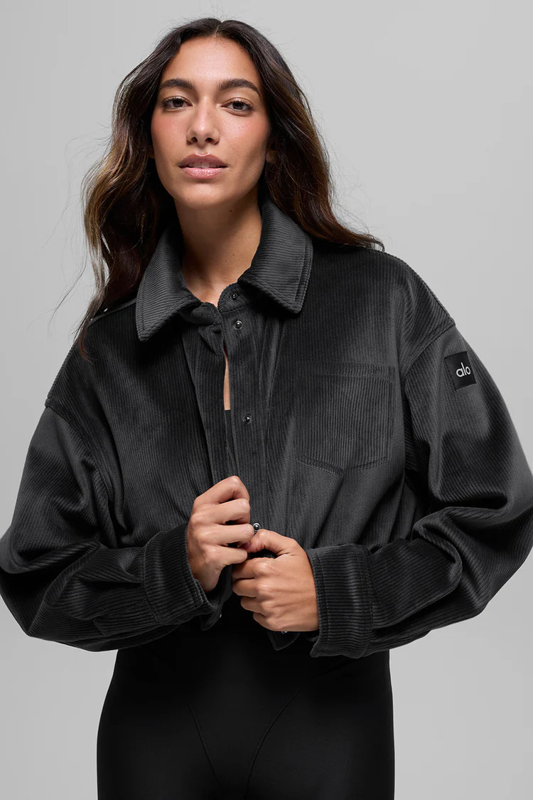 Ribbed Velour Cropped Mountain Side Jacket | Alo Yoga (US)