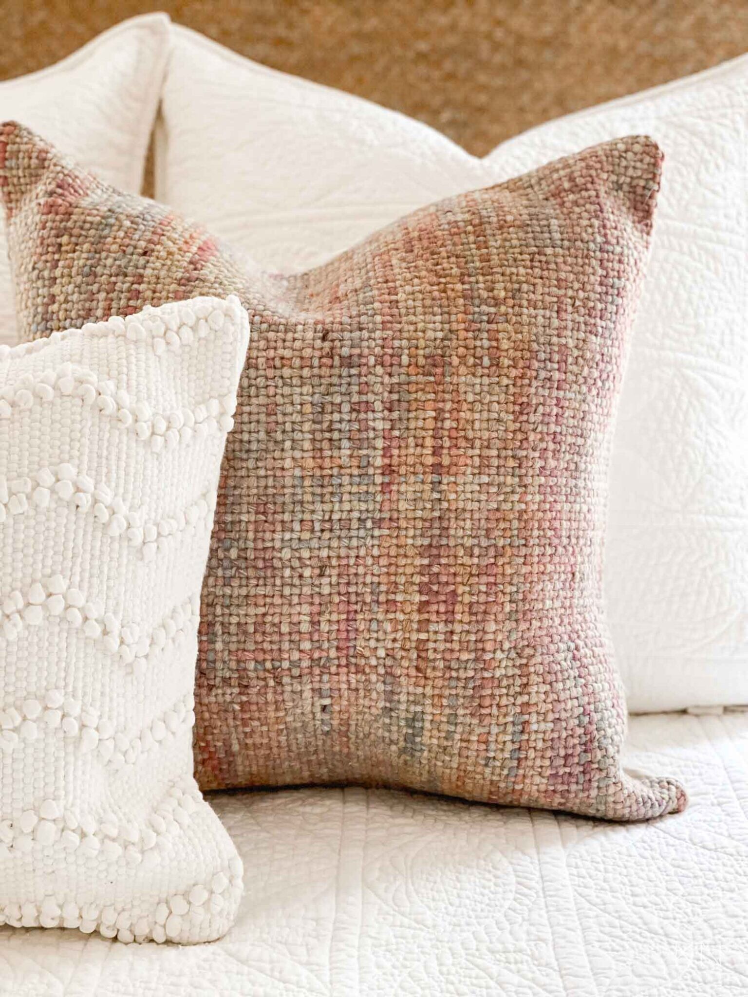 Renly Wool Embroidered Pillow Cover curated on LTK