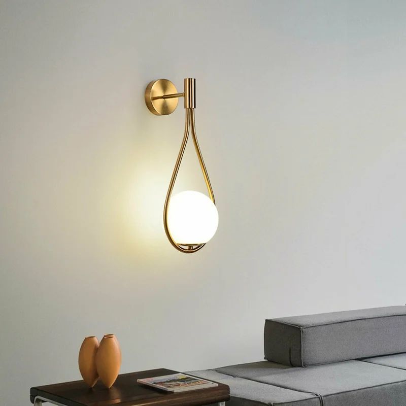 Damne Armed Sconce Globe Glass Wall Sconce Warm Light | Wayfair North America