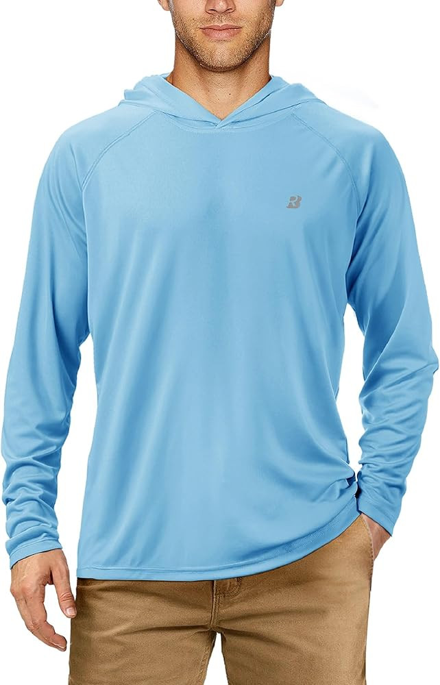 Roadbox UPF 50+ Fishing Shirts for Men, Long Sleeve UV Sun Protection Hoodie, Outdoor Hiking Runn... | Amazon (US)