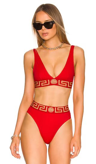 Triangle Bikini Top in Red | Revolve Clothing (Global)