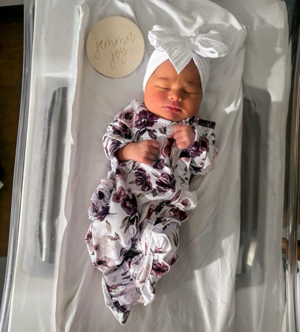 Newborn outfit + name announcement sign from Caden Lane - use code EG20 💜

#LTKBump #LTKBaby #LTKmomlife