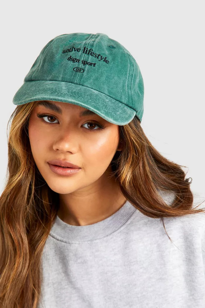 Design Sport Washed Cap | Boohoo.com (UK & IE)