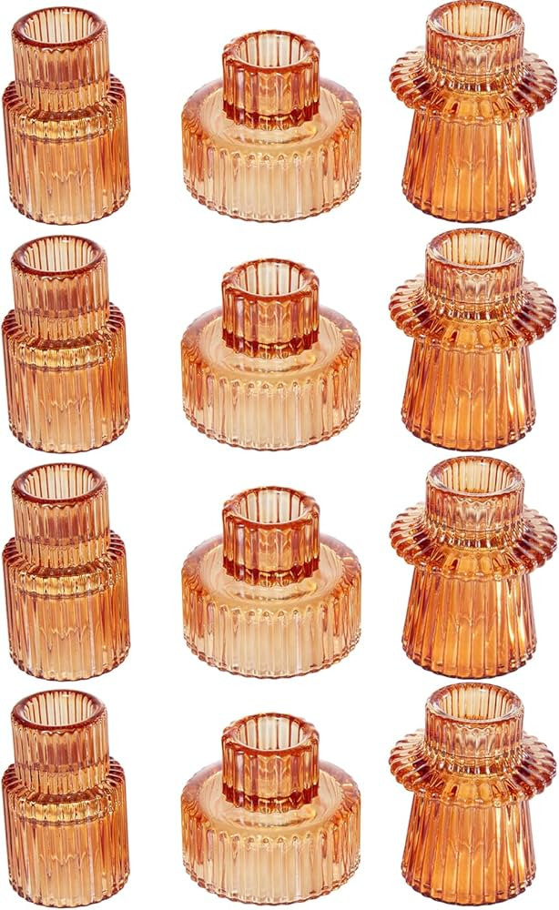 Tealight Candle Holder, Taper Glass Candlestick Holders, Votive Candle Stick Candle Holder for Ta... | Amazon (US)