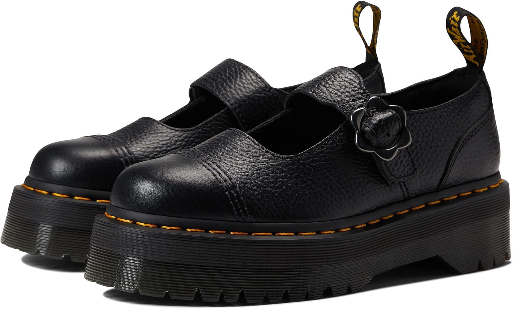 Dr. Martens Women's Addina Flower Mary Jane Flat | Amazon (US)