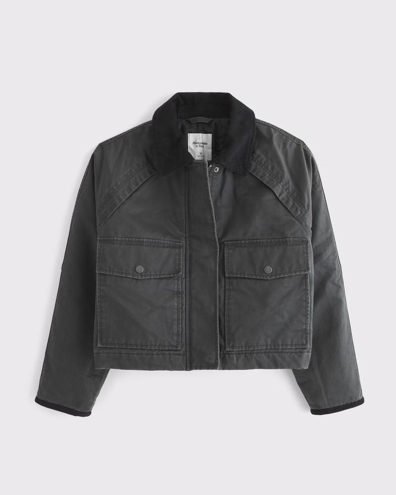 Short Waxed Chore Jacket | Abercrombie & Fitch (US)