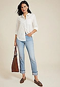 m jeans by maurices™ Cuffed High Rise Slim Straight Ankle Jean | Maurices
