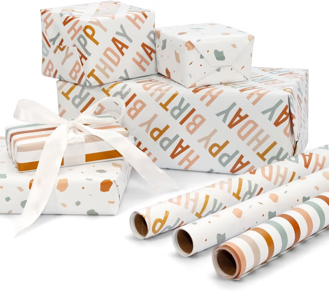 Beautiful Birthday Wrapping Paper Happy Birthday Paper Rolls For Boys and Girls | Amazon (US)