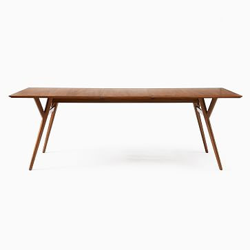 Extra Deep Mid-Century Expandable Dining Table (72"–92") - Acorn | West Elm (US)