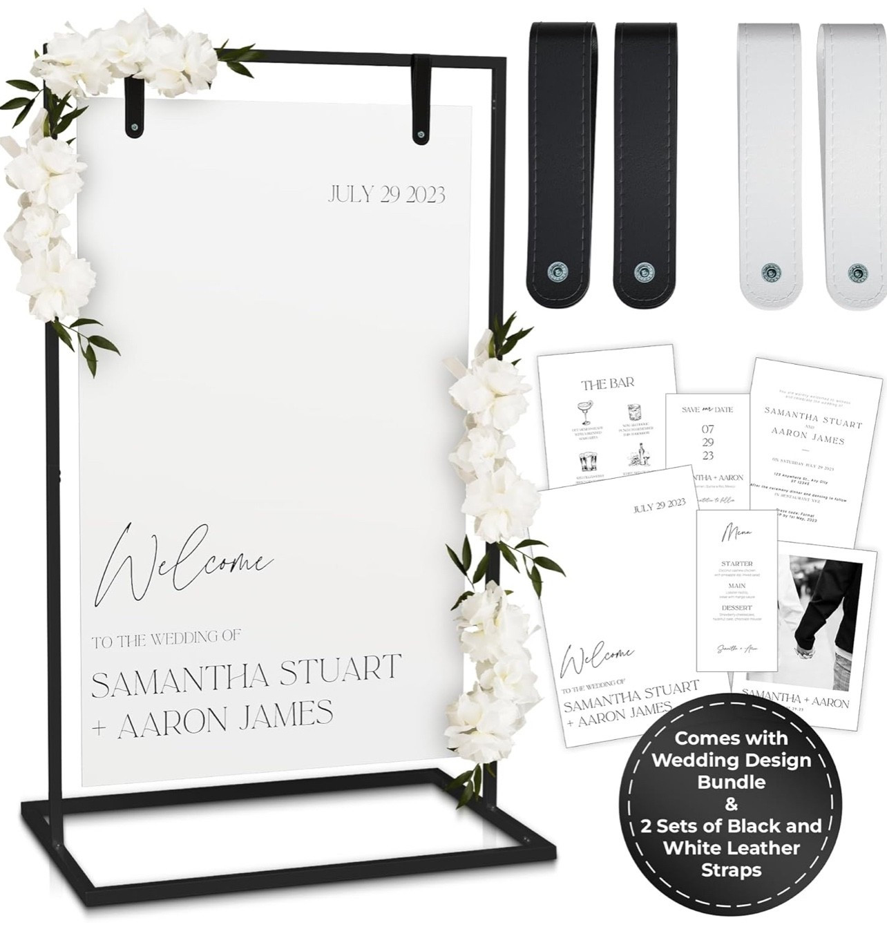 Black Wedding Easel Stand for Sign Board

Wedding | Shop Now | Amazon 

50x30x20 Welcome To Our Wedding Sign Display Stand w/ Design Bundle & Leather Straps for Hanging, Matte Steel Frame, Heavy Duty Easel Stand Welcome Sign Wedding Decoration

#LTKWedding #LTKParties