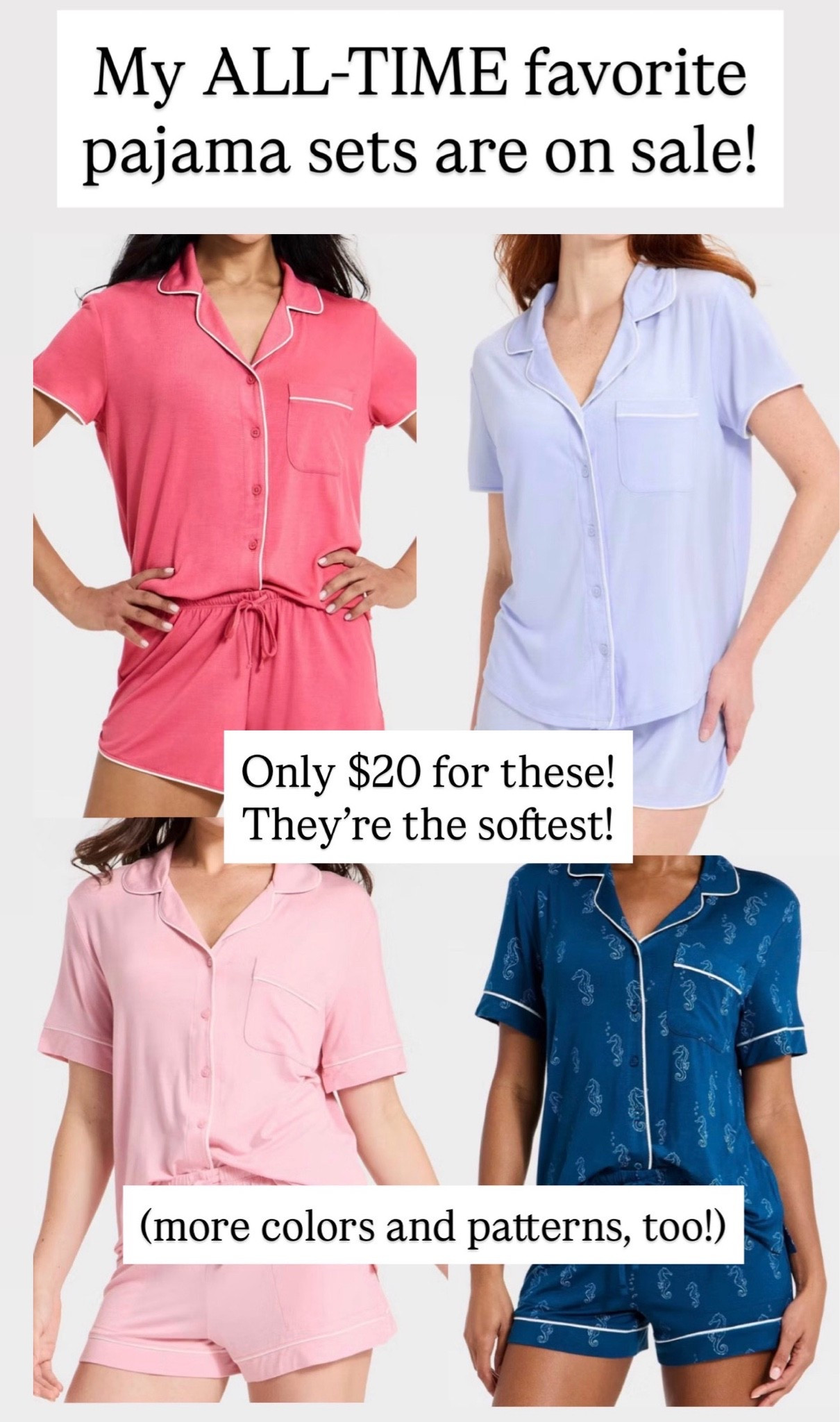 Cute short sleeve and short pajamas are on sale!

#LTKSaleAlert