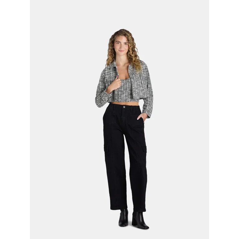 Madden NYC Juniors’ Sleeveless Boucle Top, Sizes XXS-XXL - Walmart.com | Walmart (US)