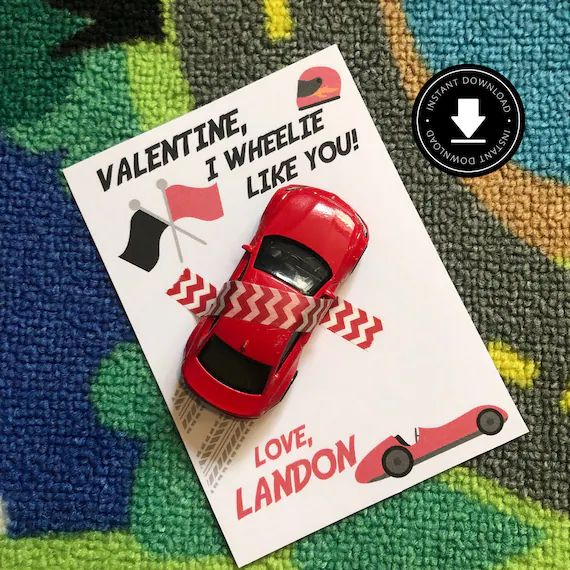 Valentine I Wheelie Like You  Editable DIY Printable | Etsy | Etsy (US)