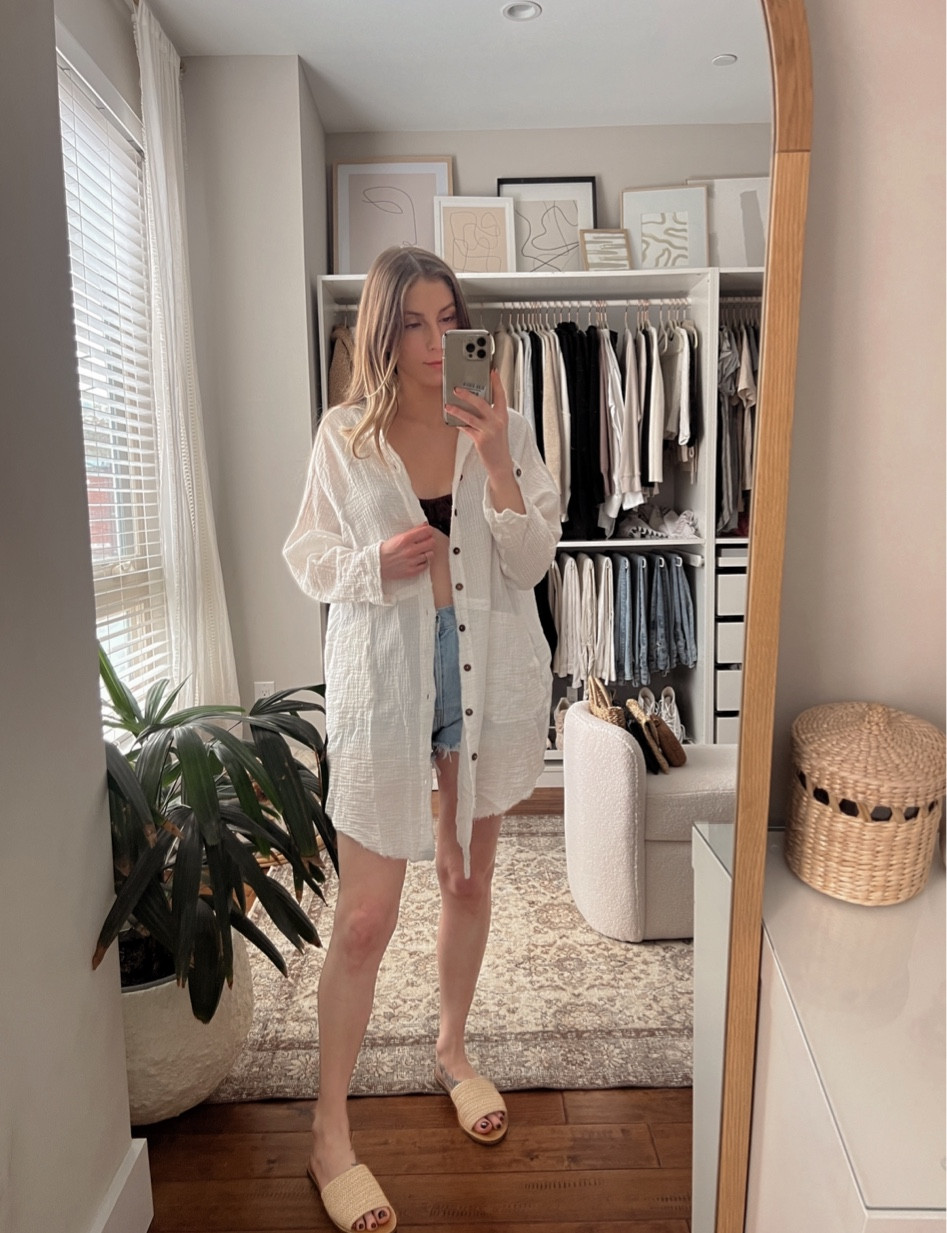 This cover up shirt from amazon is a big yes! It has pockets and comes in 12 colors!!!! 

#LTKunder50 #LTKFind #LTKswim