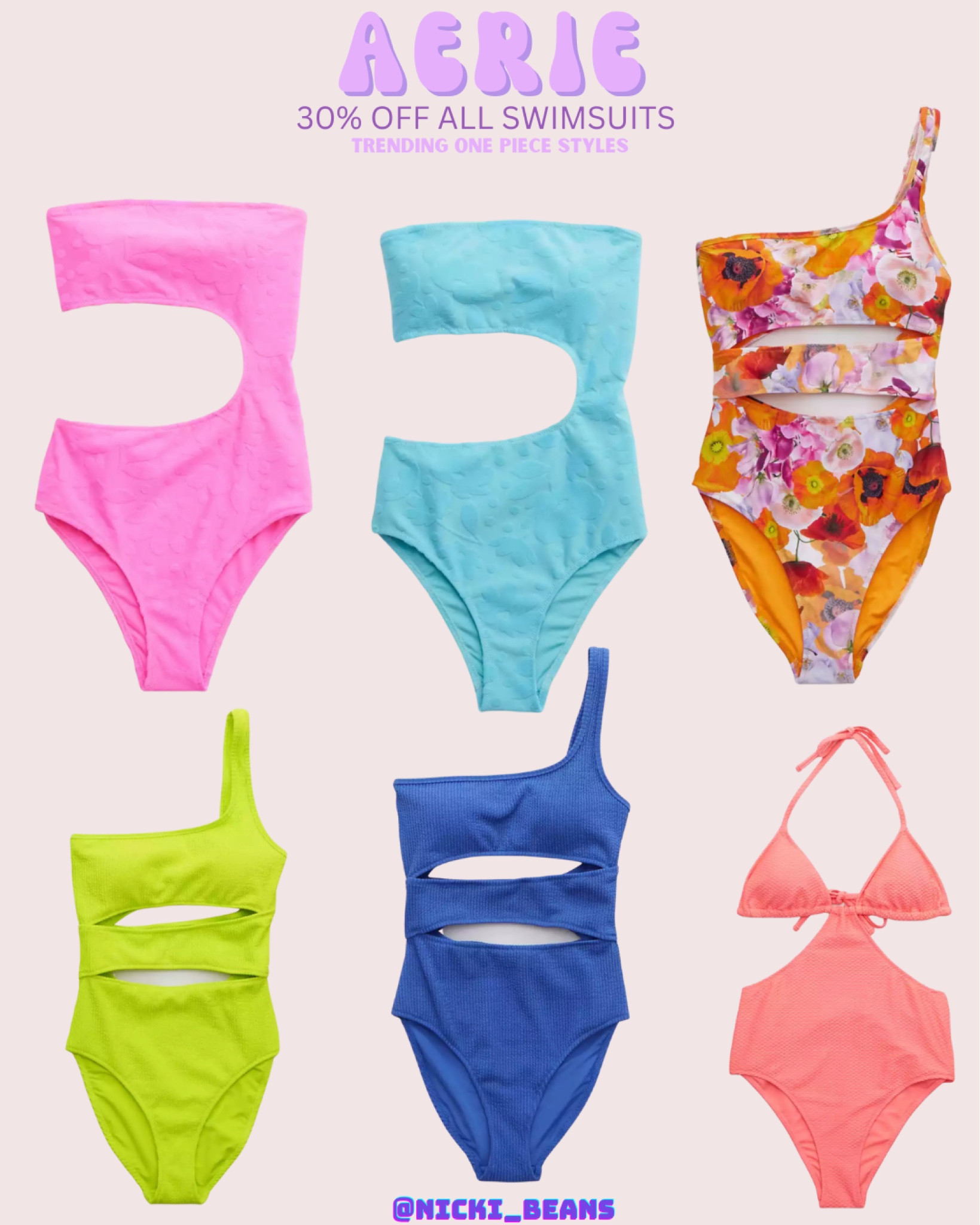 AERIE swimsuits are on sale!! 30% off. Trending one piece swim.

💜Living for the cutouts 

#LTKunder50 #LTKSale #LTKsalealert