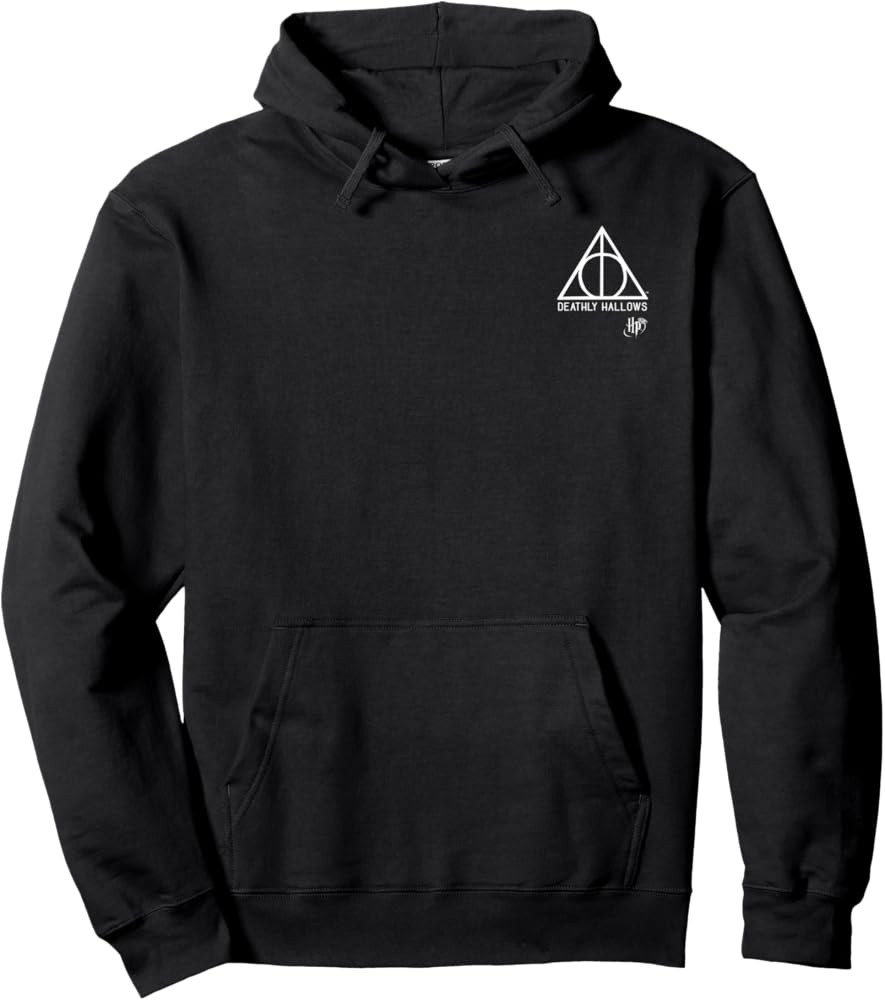 Harry Potter Deathly Hallows Pocket Icon Front & Back Pullover Hoodie | Amazon (US)