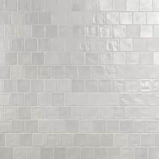 Amagansett Gin White 4 in. x 4 in. Mixed Finish Ceramic Wall Tile (5.38 Sq. Ft. / Case) | The Home Depot