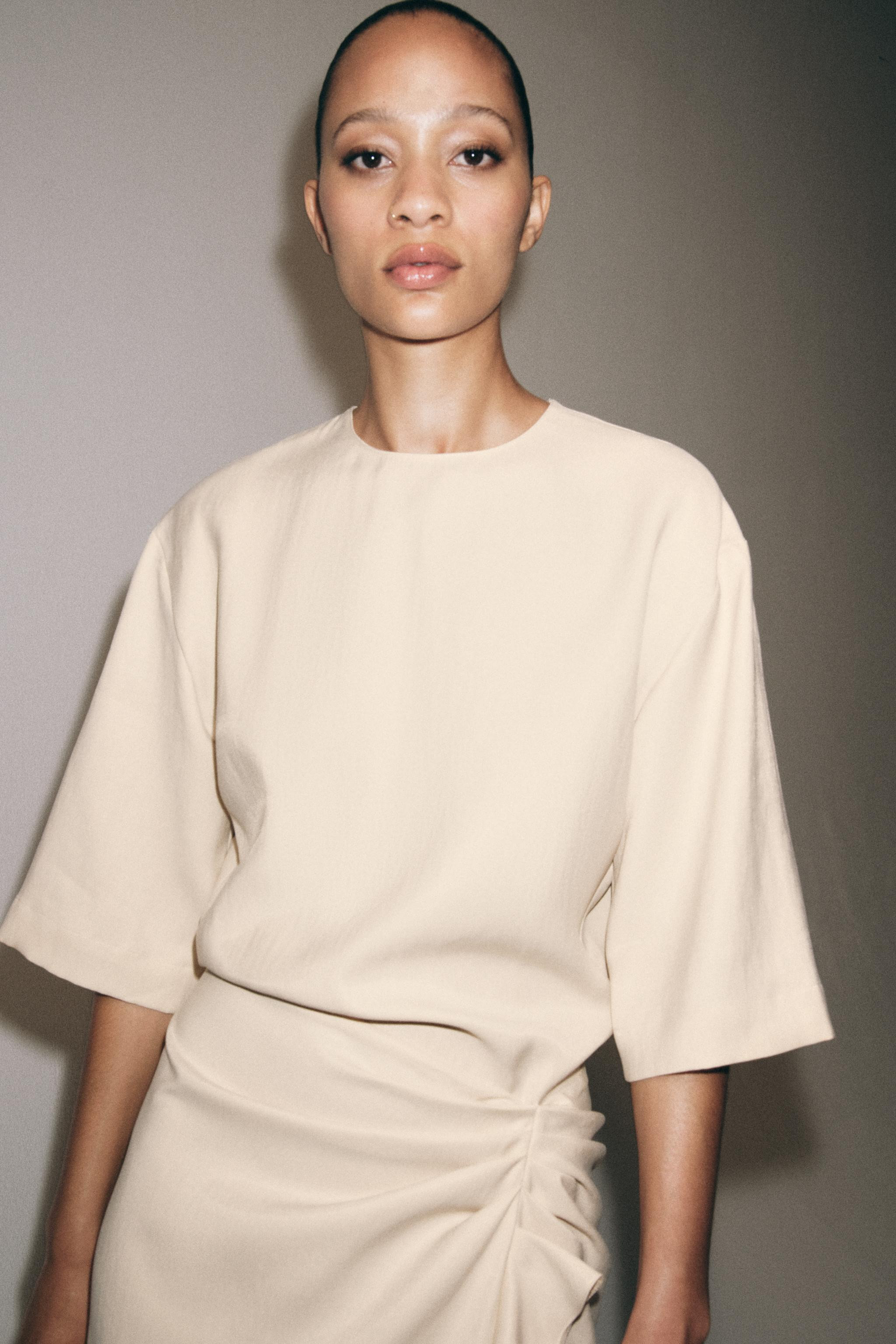 ZW COLLECTION DRAPED MIDI DRESS | Zara US