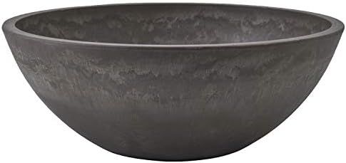 Arcadia Garden Products PSW M30DC Garden Bowl, 12 by 4.5-Inch, Dark Charcoal | Amazon (US)