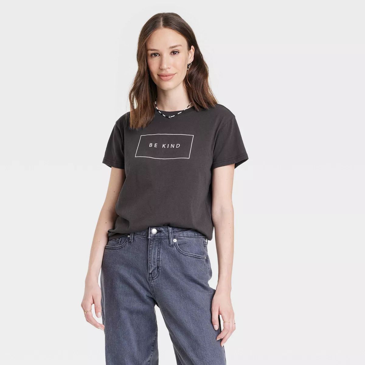 Women's Be Kind Short Sleeve Graphic T-Shirt - Black | Target