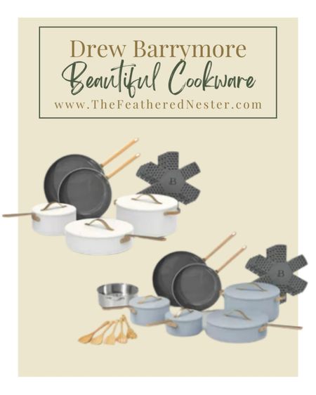Drew Barrymore's Beautiful 12-Piece Ceramic Non-Stick Cookware Set is made with a healthy, non-toxic ceramic coating that doesn't stick. You'll love this set of stylish kitchen tools.

cookware set, neutral kitchen, modern home, modern kitchen, kitchen items, kitchen pots

#LTKFind #LTKunder100 #LTKhome