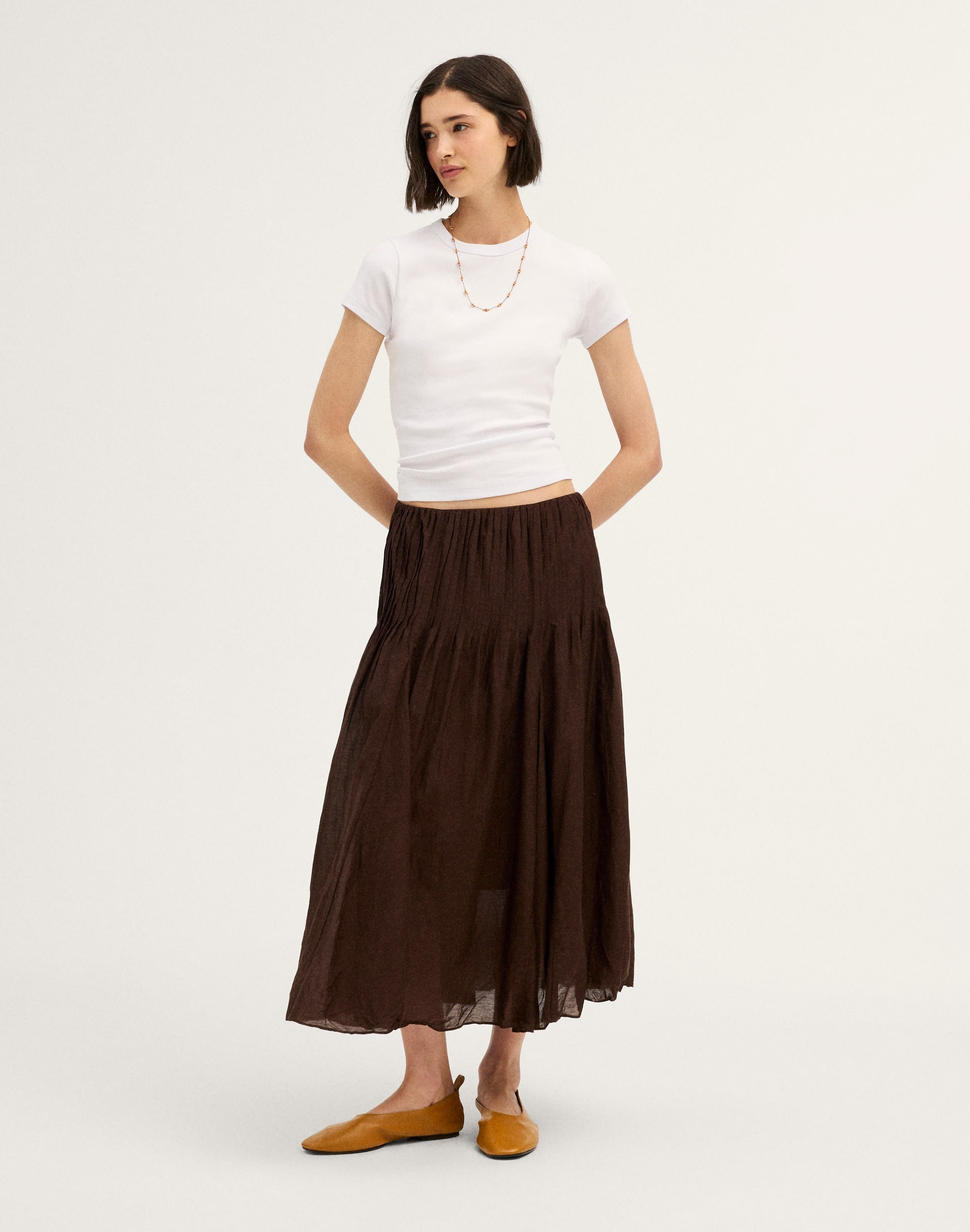 Pintucked Midi Skirt | Madewell