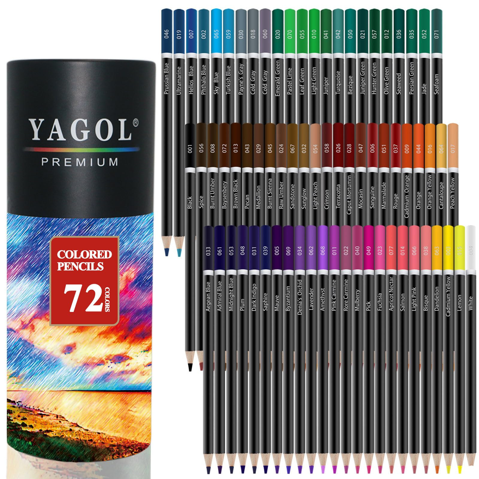 Colored Pencils for Adult Coloring Books, 72 Color Pencil Set, Soft Core Color Pencils for Adult ... | Amazon (US)