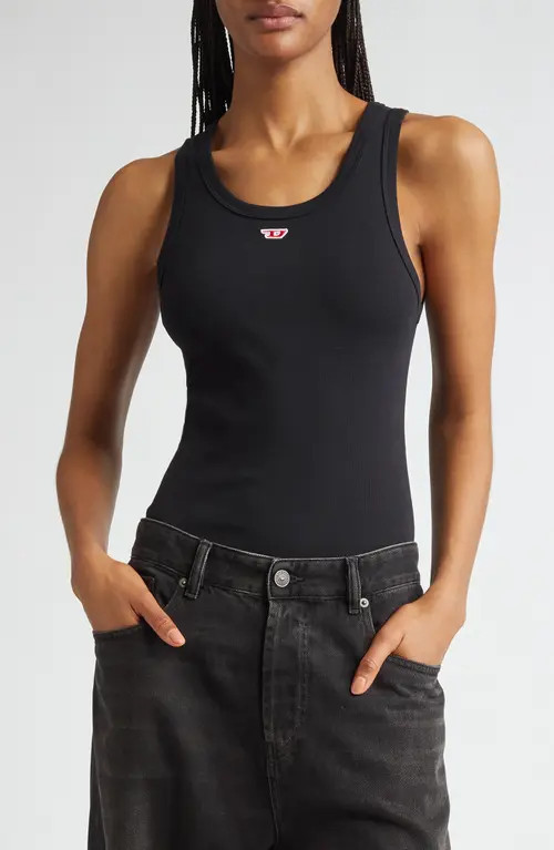 DIESEL® T-Anky-D Slim Fit Rib Tank in Black at Nordstrom, Size Small | Nordstrom