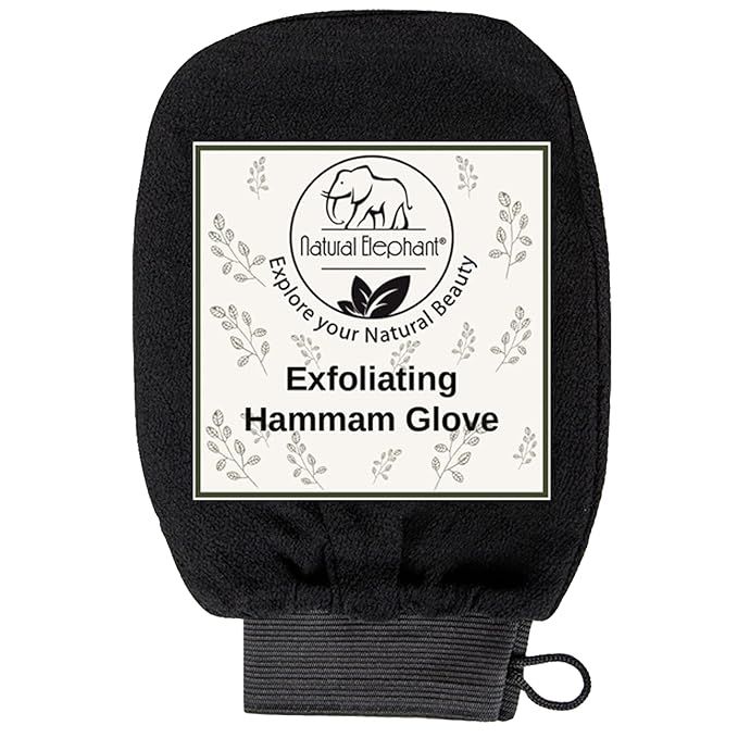 Natural Elephant Exfoliating Hammam Glove (Pure Black) | Amazon (US)