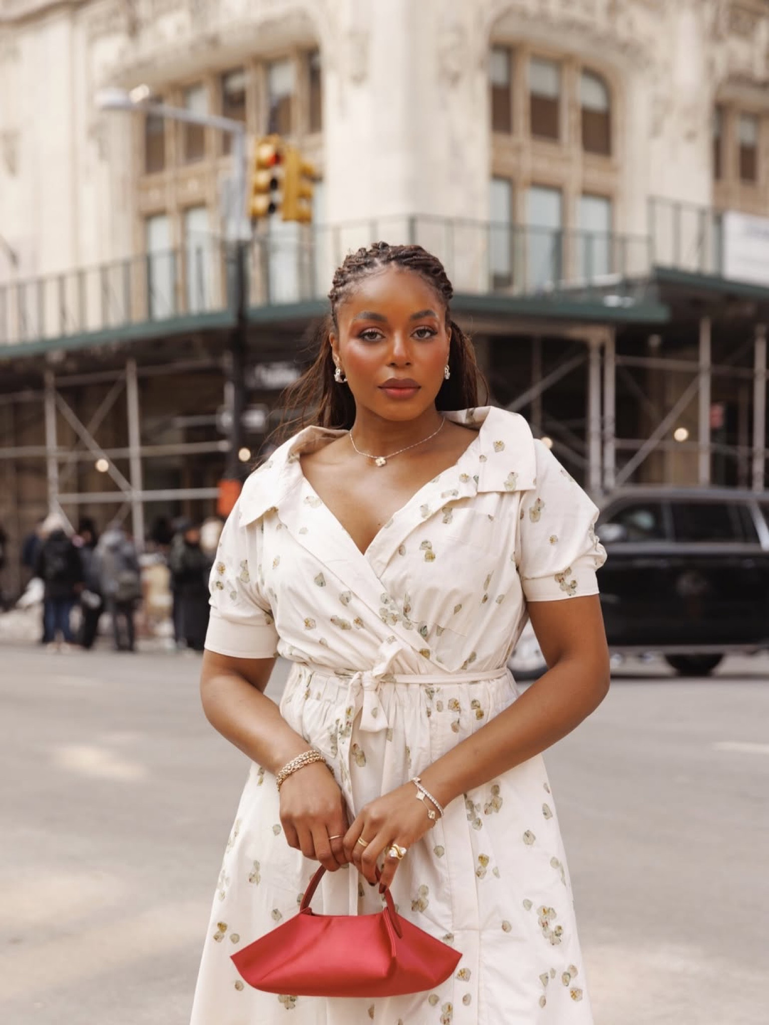 Feeling the spring vibes with this floral midi dress from altuzarra from New York fashion week! Love this silhouette. Styled with statement red origami handbag along with my favorite everyday jewelry pieces … For more links to gallery wall, date night outfits, winter denim, sunday hoodie, vacation outfits beach, work outfits, resort wear, winter outfits women, business casual, follow me on LTK! ✨

#LTKgrwm #LTKWorkwear #LTKootd