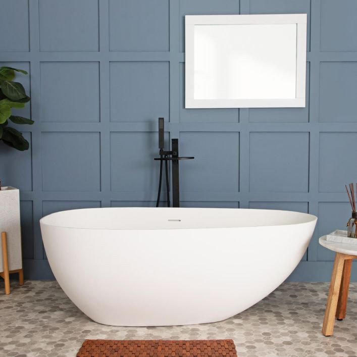 Kayla Resin Double Ended Matte Tub | Vintage Tub & Bath