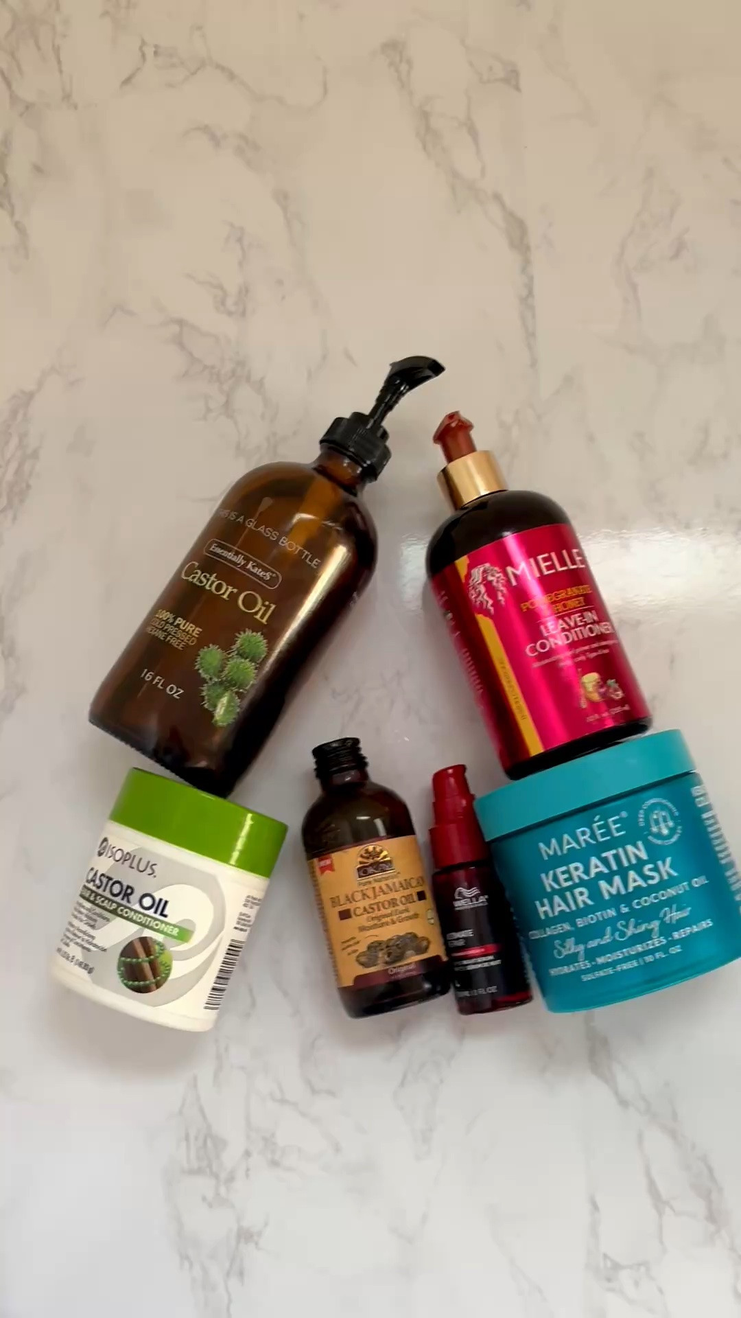 Hair care Products I’ve been using to grow, strengthen and moisturize my Coarse Hair. 
- Castor Oil
- Mielle Hair Moisturizer 
- Isoplus Castor Oil Daily Hair Conditioner 
- Jamaican Black Castor Oil
- Wella Hair Moisturizer 
- Keratin Hair Mask for damage hair

#LTKmomlife #LTKmorningroutine