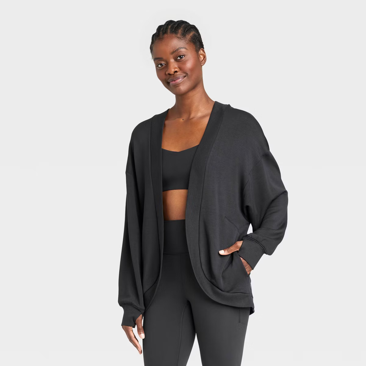 Women's French Terry Cardigan - All In Motion™ | Target