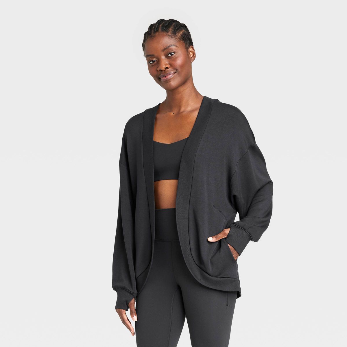 Women's French Terry Cardigan - All in Motion™ | Target