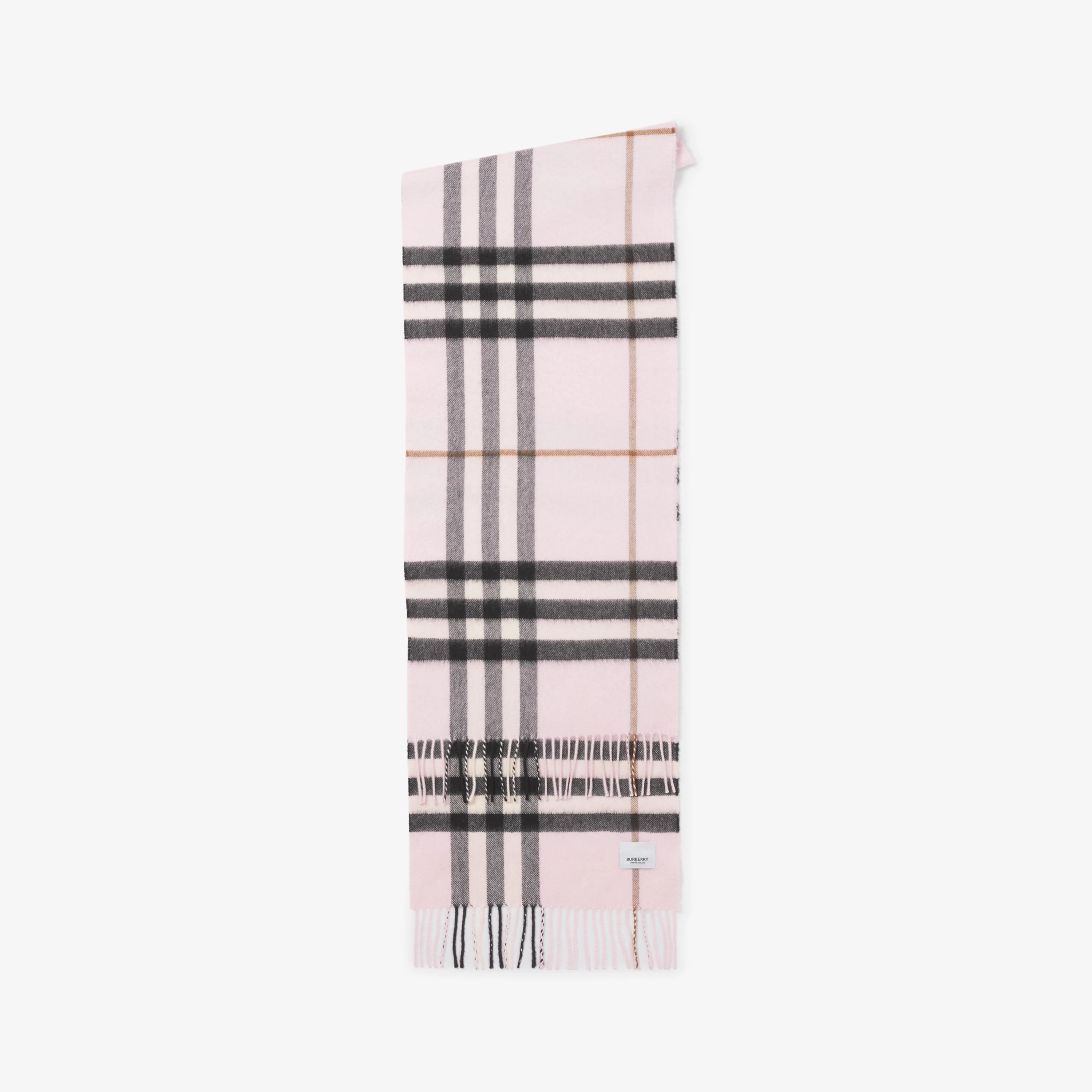 Burberry Check Cashmere Scarf in Pale Candy Pink | Burberry® Official | Burberry (US)