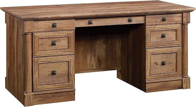 Sauder Palladia Executive Desk, Vintage Oak finish | Amazon (US)