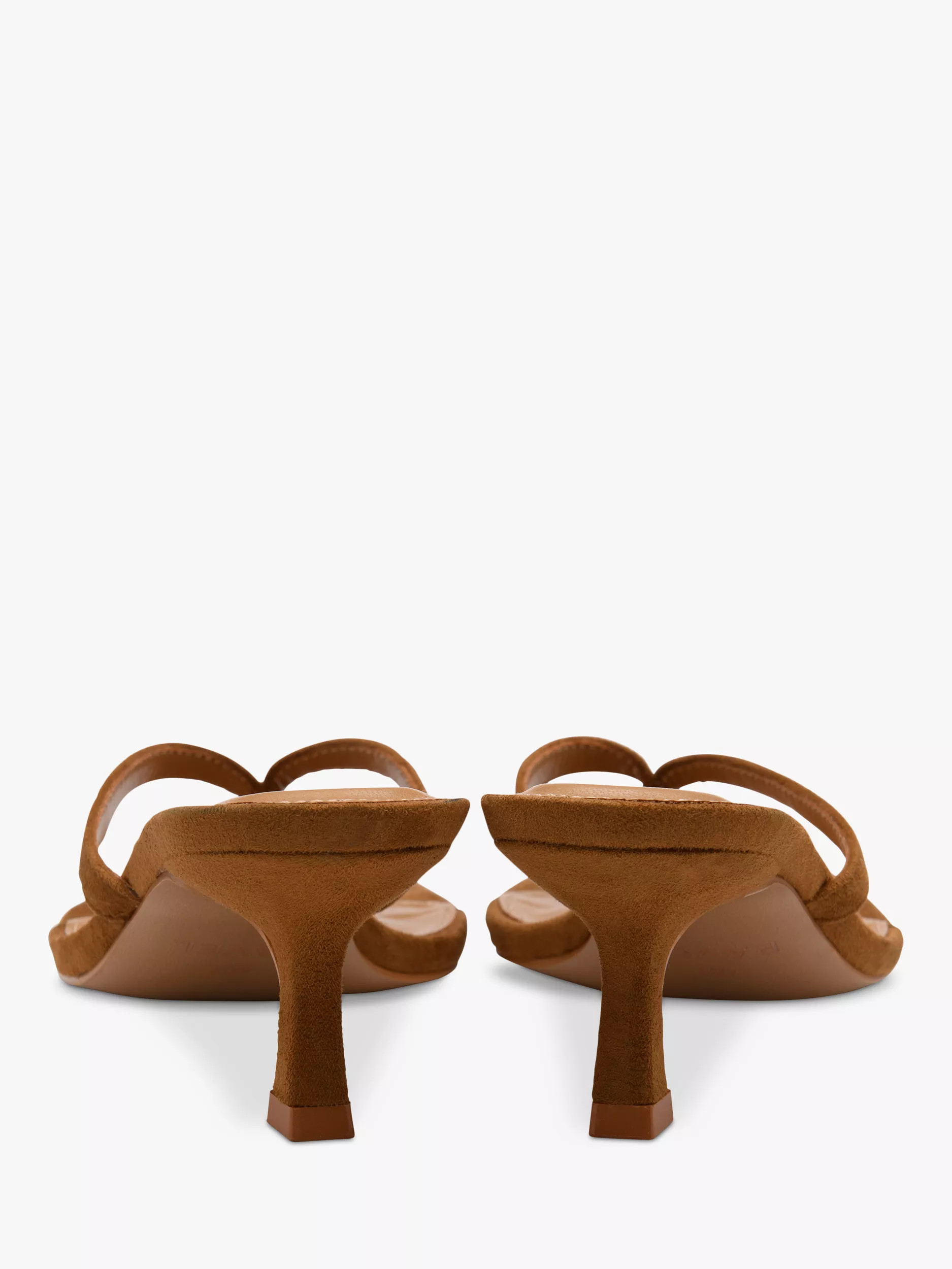 Craster Heeled Mule Thong Sandals, Camel | John Lewis (UK)