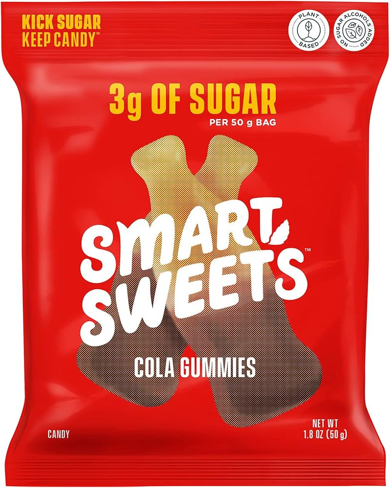 Smart Sweets Cola Gummies, 1.8oz (Pack of 12), Candy with Low Sugar (3g), Low Calorie (100), No A... | Amazon (US)